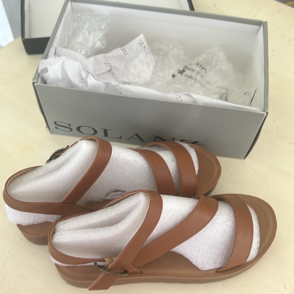 Tan/ Neutral Strappy Sandal - Picture 5 of 5